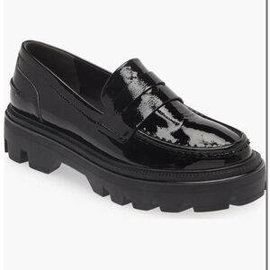 rag & bone Patent Leather Black Loafers